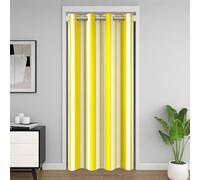 Jaune Blanc Stripes Rideau de Porte 86x203cm Géométrique Résumé Rideau Occultant Rideaux Décoration Rideaux Exterieur d'entrée Moderne l'art des Rayures Rideaux Interieur Salon Chambre