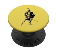 Jaune - Chevalier Épée et Bouclier Guerrier PopSockets PopGrip Adhésif