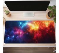 Jaune Ciel Tapis de Souris de Jeu, 120 x 60cm XXL Tapis Souris Gaming Grand, Antidérapant Étanche, iExtended Long Clavier Mouse Pad XXL, Accessoire Bureau, pour Gamer, Ordinateur, PC PjY7715 K-U