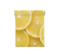 Jaune Citron Imprimé, Sac de Rangement pour Femmes, Portefeuille supérieur à Presser, Petit Porte-Monnaie, Pochette de Changement