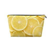 Jaune Citron Imprimé, Trousse de Toilette Trousse de Maquillage Sac à cosmétiques Trousse de Toilette de Voyage Portable