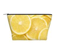 Jaune Citron Imprimé, Trousse de Toilette Trousse de Maquillage Sac à cosmétiques Trousse de Toilette de Voyage Portable