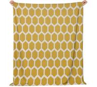 Jaune Couverture Polaire Chaude Et Moelleuse Moderne Minimaliste Hexagonal Nid d'abeille - Plaid Doux pour l'hiver, Jeté Confortable pour Canapé, Lit Ou Salon, pour Chambre Et Voyage 100 X 130 Cm