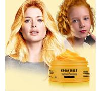 Jaune Doré Cire Colorante Cheveux Hommes Et Femmes, Colorant Cheveux Non Permanent Pour Enfants, Maquillage De Coloration Temporaire Cheveux Fêtes Ou Cosplay