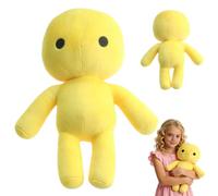 Jaune figurines en peluche, 29 cm Jaune poupée en Peluche, Wobbly Life Poupées, Peluche en forme de vie vacillante, Wobbly Life Plush Toys, Yellow Man Plush, J-aune Plush Doll, Cadeaux pour Enfants