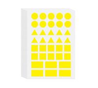 Jaune Gommettes Formes Géométriques Enfant Autocollant Bébé 4 Formes Cercle, Triangle, Carré, Rectangle 361 Pieces
