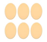 Jaune Houppette en Polyuréthane Hydrophile Ovale 6 Pièces | Compacte, Épouse les Courbes du Visage, Poudre Bien Retenue, Économie de Produit, Lot Pratique