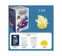 (Jaune) Kit de culture de cristaux magiques Expériences scientifiques sur les cristaux de verre Puzzle