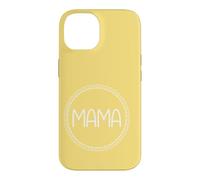 Jaune - Mama Couronne de cœur Minimaliste Circulaire Amour Coque pour iPhone 14