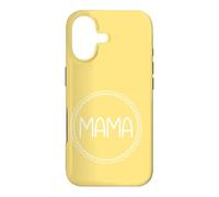 Jaune - Mama Couronne de cœur Minimaliste Circulaire Amour Coque pour iPhone 17