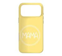 Jaune - Mama Couronne de cœur Minimaliste Circulaire Amour Coque pour iPhone 17 Pro Max