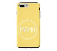 Jaune - Mama Couronne de cœur Minimaliste Circulaire Amour Coque pour iPhone 7 Plus/8 Plus