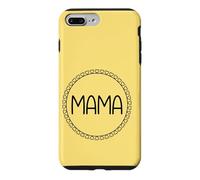Jaune - Mama Couronne de cœur Minimaliste Circulaire Amour Coque pour iPhone 7 Plus/8 Plus