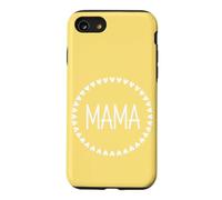 Jaune - Mama Couronne de cœur Minimaliste Circulaire Amour Coque pour iPhone SE (2020) / 7/8