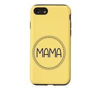 Jaune - Mama Couronne de cœur Minimaliste Circulaire Amour Coque pour iPhone SE (2020) / 7/8