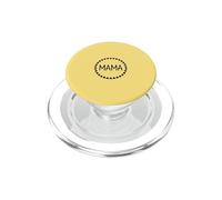 Jaune - Mama Couronne de cœur Minimaliste Circulaire Amour PopSockets PopGrip pour MagSafe