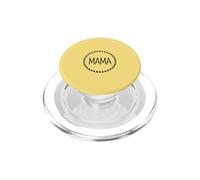 Jaune - Mama Couronne de cœur Minimaliste Circulaire Amour PopSockets PopGrip pour MagSafe