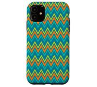 Jaune, Orange, Bleu, Lignes Zigzag, Dinosaures, Dinosaures géométriques Coque pour iPhone 11