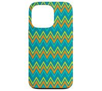 Jaune, Orange, Bleu, Lignes Zigzag, Dinosaures, Dinosaures géométriques Coque pour iPhone 13 Pro