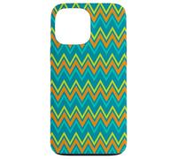 Jaune, Orange, Bleu, Lignes Zigzag, Dinosaures, Dinosaures géométriques Coque pour iPhone 13 Pro Max