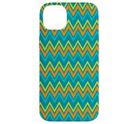 Jaune, Orange, Bleu, Lignes Zigzag, Dinosaures, Dinosaures géométriques Coque pour iPhone 14 Plus