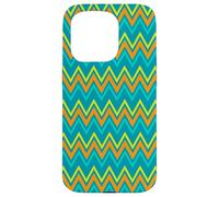 Jaune, Orange, Bleu, Lignes Zigzag, Dinosaures, Dinosaures géométriques Coque pour iPhone 15 Pro