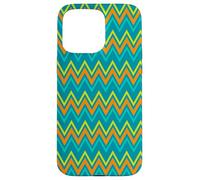 Jaune, Orange, Bleu, Lignes Zigzag, Dinosaures, Dinosaures géométriques Coque pour iPhone 15 Pro Max