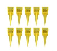 Jaune, pluviomètre d'extérieur pour pelouse de jardin - Mesure précise des précipitations | Outil | avec des marques claires - Moniteur météo en plastique pour terrasse - 5 ou 10 pour lot (10 pièces)