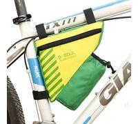 Jaune - Pochette De Vélo Triangulaire Étanche, Pochette Pour Bouteille D'eau, Sacs De Cadre Avant De Bicyclette, Pochette De Selle, Accessoires De Cyclisme Vtt Rr7349