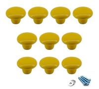 Jaune Poignées et boutons de tiroir ceramique poignée de meuble porte bouton Pour la chambre des enfants Pack de 10 (vient avec des vis)