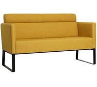Jaune Salon Canapé Designer 2 places Coussin Canapés en cuir Nouveau