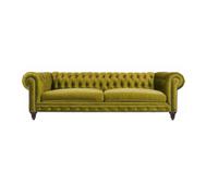 Jaune Salon Chesterfield Moderne Trois places Meubles Créatifs Tissu xxl