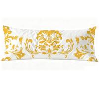 Jaune Taie Oreiller 50x150 cm Bohême Housse Traversin 150 x 50 cm Set de 1 Coussin Grossesse, Douce et Confortable avec Fermeture éclair Invisible Oreiller de Corps pour Canapé Lit Coussin Long J0-356