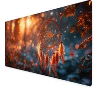 Jaune Tapis de Souris XXL 1000 x 500 mm, Tapis Souris Attrape-RêVes sous Main Bureau avec 3MM Bords Cousus, Imperméable Mouse Pad Base en Caoutchouc Antidérapant Surface, Gamer, PC, Cadeau -yym250918