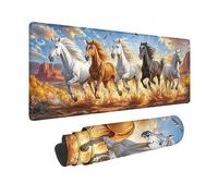 Jaune Tapis de Souris XXL 100x50cm, Tapis Souris Cheval sous Main Bureau avec 3MM Bords Cousus, Imperméable Mouse Pad Base en Caoutchouc Antidérapant Surface pour Gamer, PC, Cadeau -hjw2601Z0