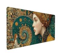 Jaune Tapis de Souris XXL 150 x 80 cm, Tapis Souris sous Main Bureau avec 3MM Bords Cousus, Imperméable Mouse Pad Base en Caoutchouc Antidérapant Surface pour Gamer, Ordinateur, PC, Cadeau -bby2509HP