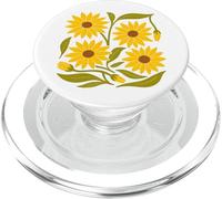 Jaune Tournesols Vintage Fleur Lover Illustration Floral PopSockets PopGrip pour MagSafe