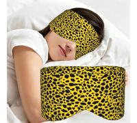 Jaune vif style rétro années 80, Masque de sommeil pour la maison, les voyages et le travail posté, couvrant entièrement les yeux et bloquant la lumière