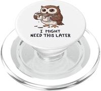 J'aurai Peut-être Besoin d'un café Plus Tard - Funny Owl Caffeine Fix PopSockets PopGrip pour MagSafe