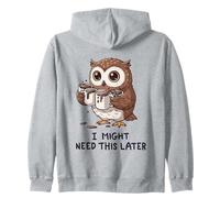 J'aurai Peut-être Besoin d'un café Plus Tard - Funny Owl Caffeine Fix Sweat à Capuche