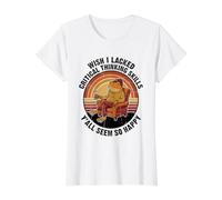 J'aurais aimé ne Pas Avoir de capacités de pensée Critique, Vous semblez Tous si Heureux T-Shirt Graphique avec Valeur