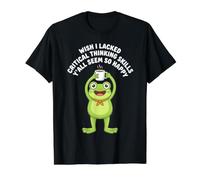 J'aurais aimé ne Pas Avoir de capacités de pensée Critique, Vous semblez Tous si Heureux T-Shirt Graphique avec Valeur, Homme, Noir, S