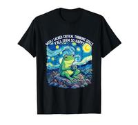 J'aurais aimé ne Pas Avoir de capacités de pensée Critique, Vous semblez Tous si Heureux T-Shirt Graphique avec Valeur, Homme, Noir, L