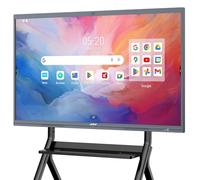 JAV Smart board Tableau Blanc Interactif 65 Pouces 4K UHD Écran Tactile Android 14 Certificazione EDLA Tableau Blanc Électronique Intégré 48MP Caméra 8+128 GB pour Bureau Classe (Support Mural Inclus)