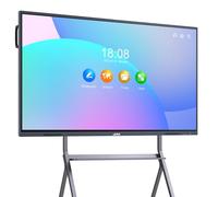 JAV Tableau Blanc Interactif 55 Pouces Smart Board Tout-en-un 4K UHD Écran Tactile Tableau Blanc Numérique avec Double Système pour Bureau, École (Support Mural Inclus)
