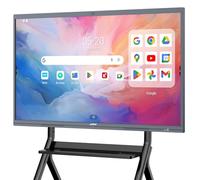 JAV Tableau Blanc Interactif 55 Pouces Tableau Blanc Numérique 4K UHD Écran Tactile Android 14 Certification EDLA Smart Board 8+128 GB Intégré 48MP Caméra pour Bureau, Classe (Support Mural Inclus)
