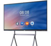 JAV Tableau Intelligent Numérique, 65 Pouces Tableau Blanc Interactif avec 13 MPCaméra, 4K UHD Smart Board avec Écran Tactile pour Bureau et Classe (Support Mural Inclus)