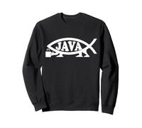 Java Coffee Darwin Evolutionist Fish Athées Nonbeliever Sweatshirt