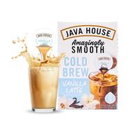 JAVA HOUSE French Vanilla Latte Lot de 12 capsules de café froid pour éplucher et verser des capsules chaudes ou glacées