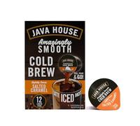 Java House Lot de 12 dosettes de café concentré à froid - Caramel salé légèrement sucré à torréfaction moyenne - 4 ml - À déguster chaud ou frais